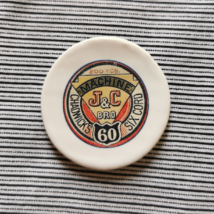 Ceramic Magnetic Needle Minder - thread label design