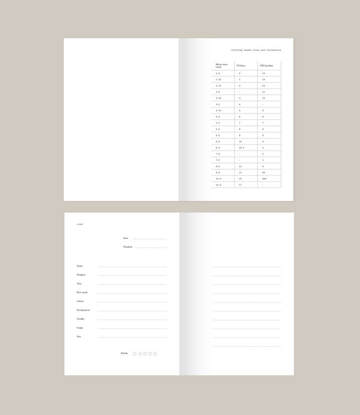 My Knitting Notes notebook from Laine