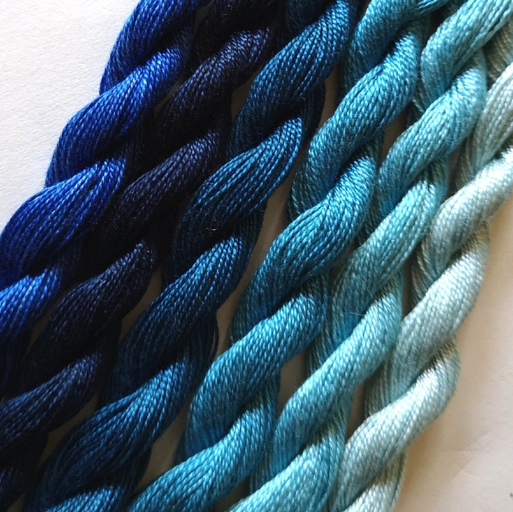 Paint Box Threads - 6 Pack of Hand Dyed Cotton Threads Perle 12