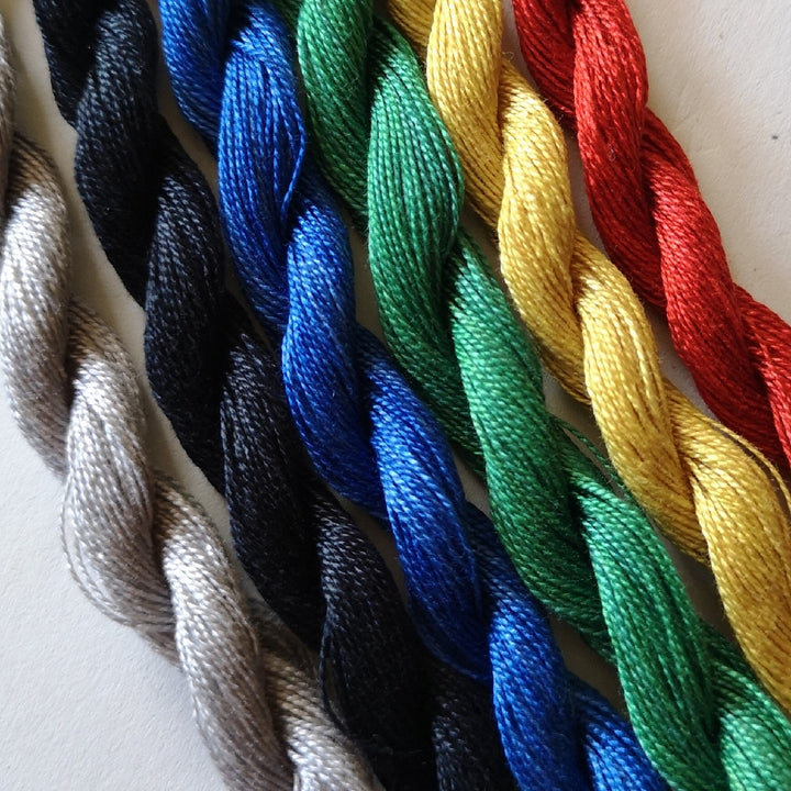 Paint Box Threads - 6 Pack of Hand Dyed Cotton Threads Perle 12