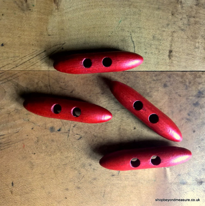 Wooden Toggle - Red