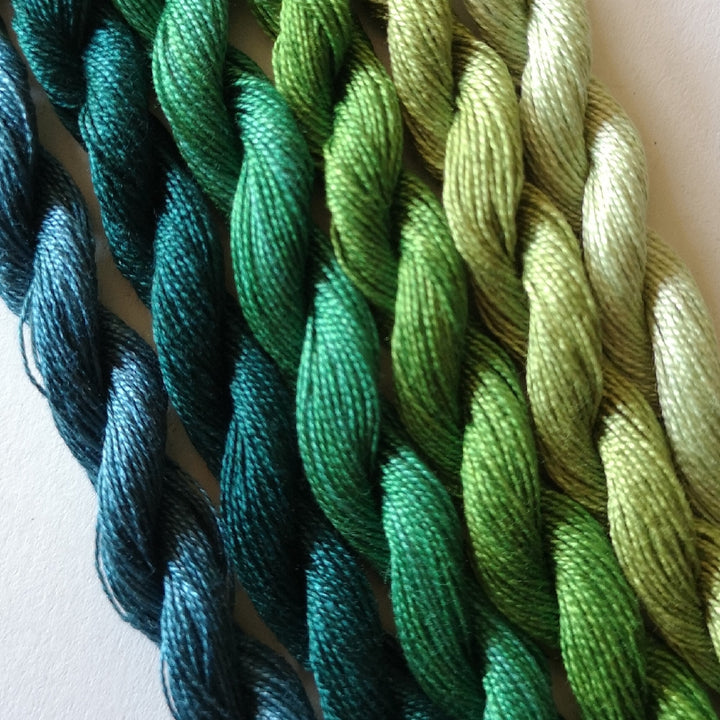 Paint Box Threads - 6 Pack of Hand Dyed Cotton Threads Perle 12