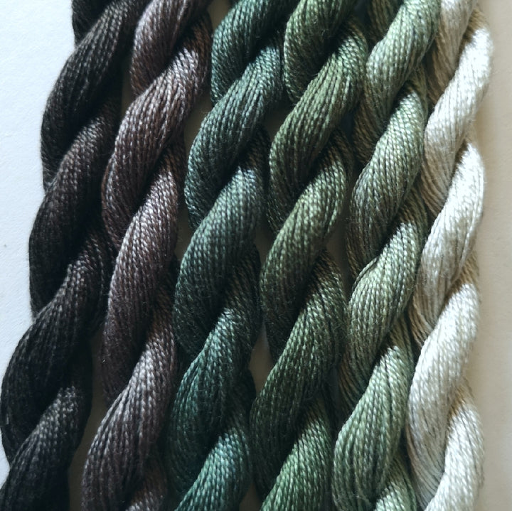 Paint Box Threads - 6 Pack of Hand Dyed Cotton Threads Perle 12