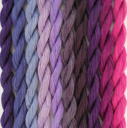 Paint Box Threads - 10 Pack of Hand Dyed Cotton Threads Perle 12