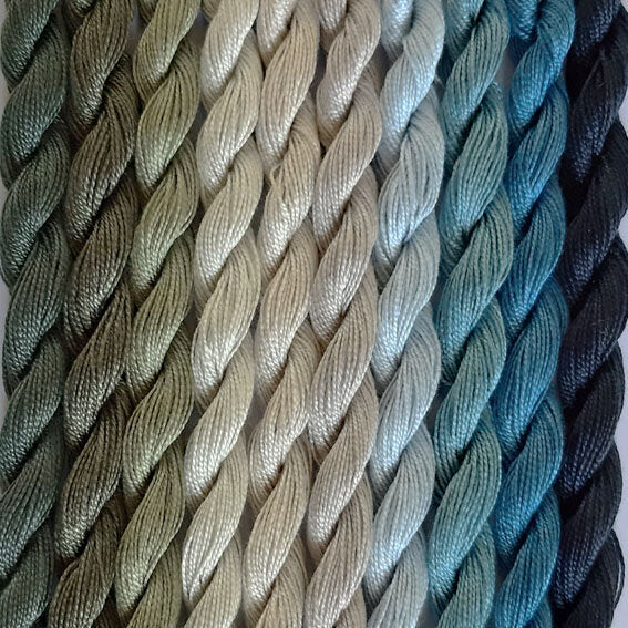 Paint Box Threads - 10 Pack of Hand Dyed Cotton Threads Perle 12
