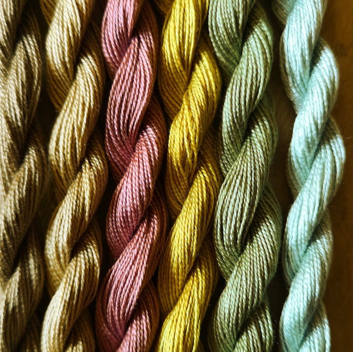 Paint Box Threads - 6 Pack of Hand Dyed Cotton Threads Perle 12