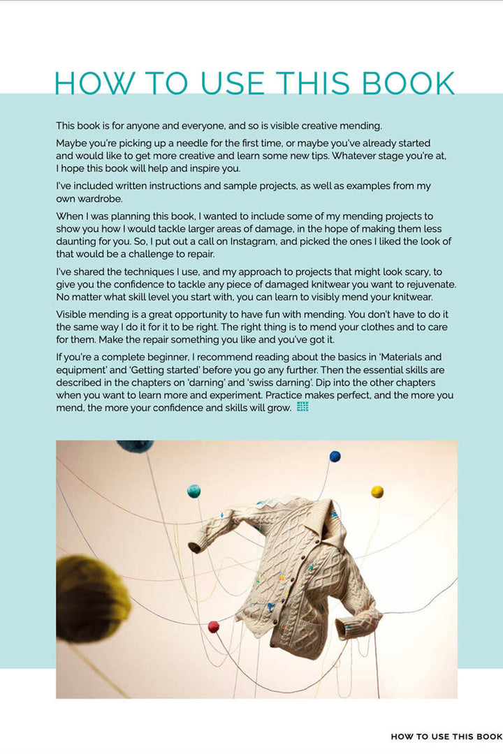 Visible Creative Mending for Knitwear by Flora Collingwood-Norris