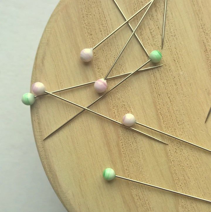 Tulip Hiroshima Glass Headed Pins - Sakura