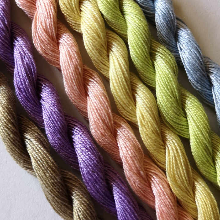 Paint Box Threads - 6 Pack of Hand Dyed Cotton Threads Perle 12