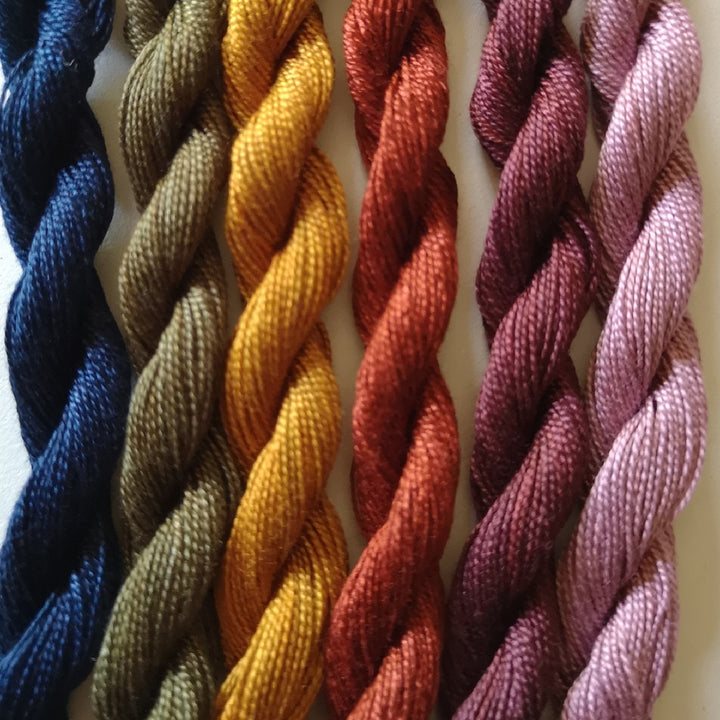 Paint Box Threads - 6 Pack of Hand Dyed Cotton Threads Perle 12