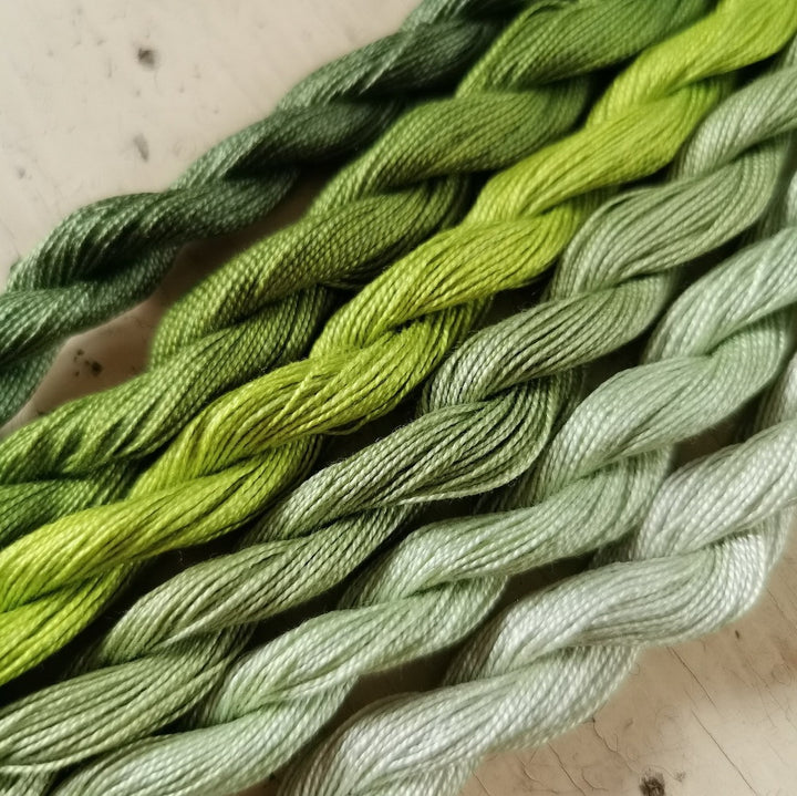 Paint Box Threads - 6 Pack of Hand Dyed Cotton Threads Perle 12