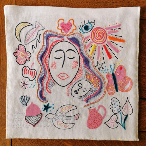 Ginger Becky Peace Embroidery Kit Stitch Guide