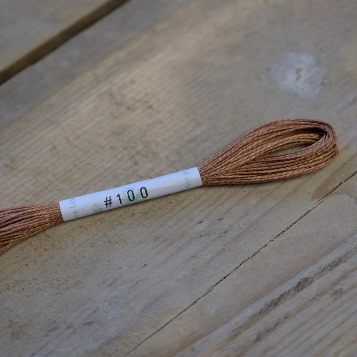 Studio Flax Linen Thread 14m skein - browns