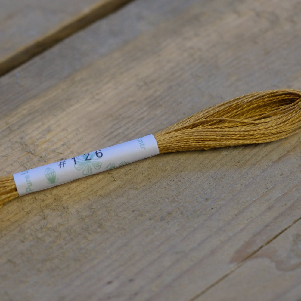 Studio Flax Linen Thread 14m skein - yellows