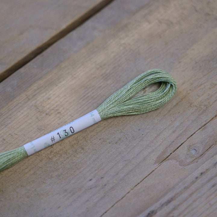 Studio Flax Linen Thread 14m skein - greens