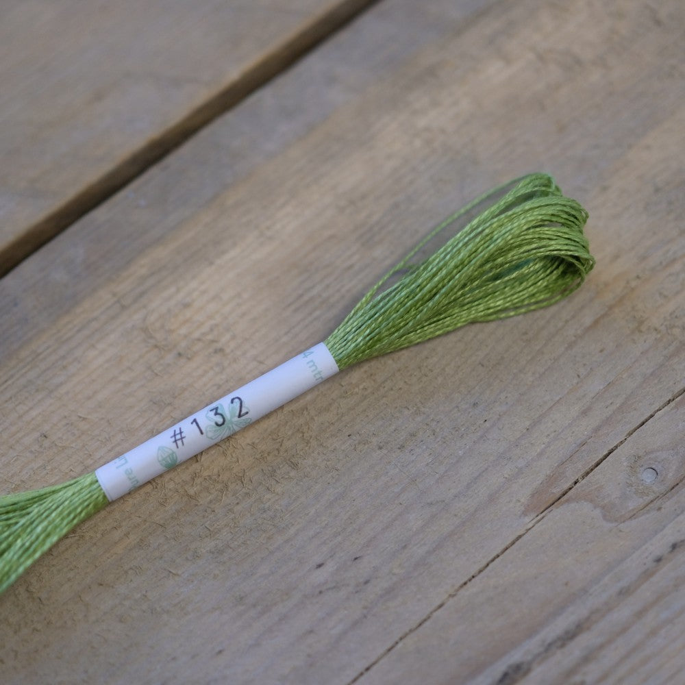 Studio Flax Linen Thread 14m skein - greens