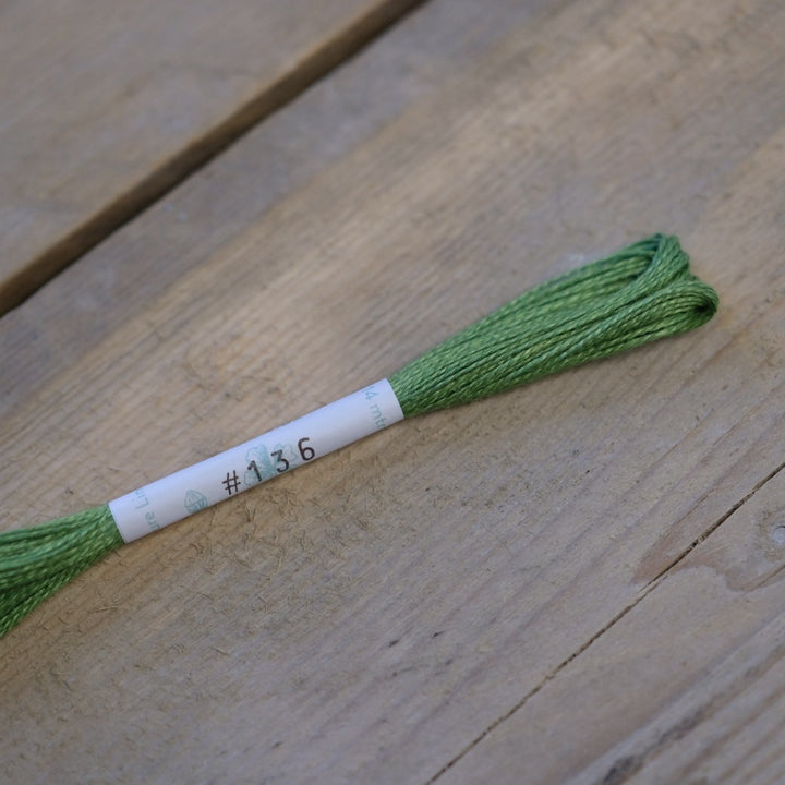 Studio Flax Linen Thread 14m skein - greens