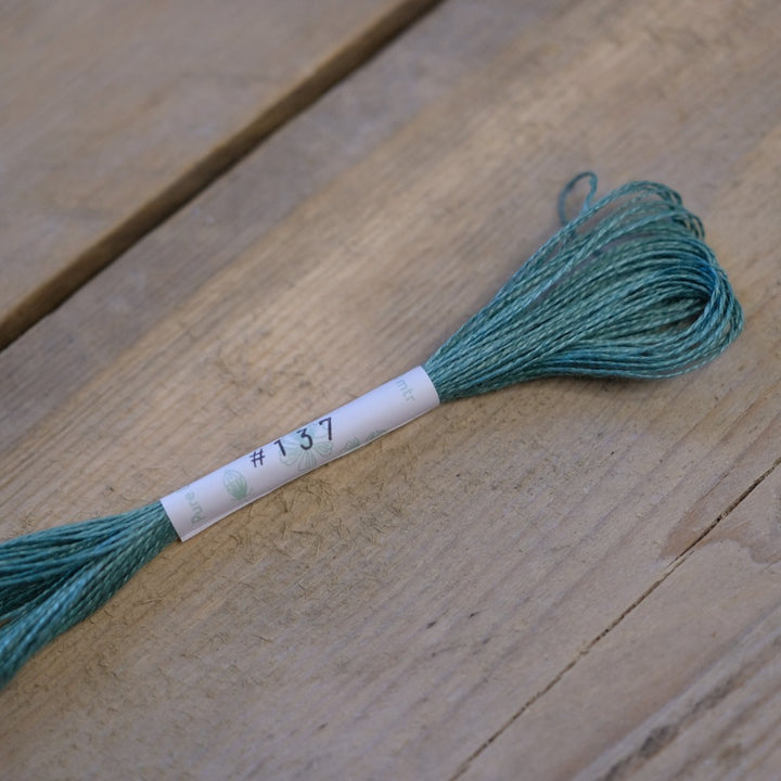Studio Flax Linen Thread 14m skein - greens