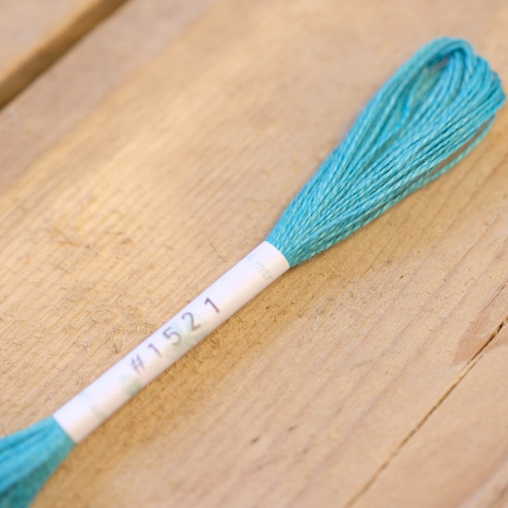Studio Flax Linen Thread 14m skein - teals