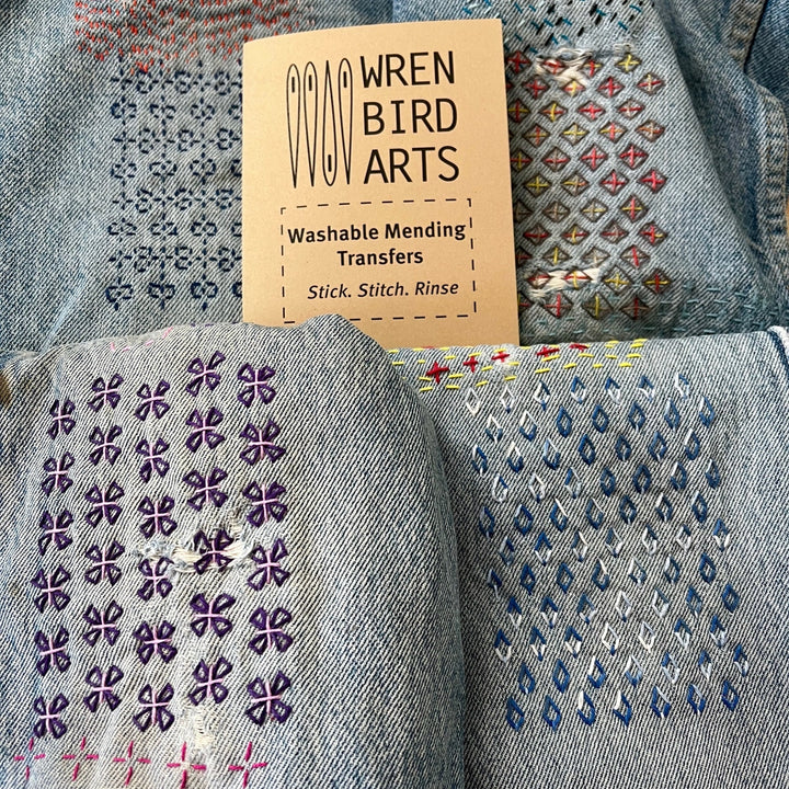 Wren Bird Arts Wash Away Mending Transfers - brown package