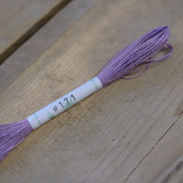 Studio Flax Linen Thread 14m skein - pinks and purples