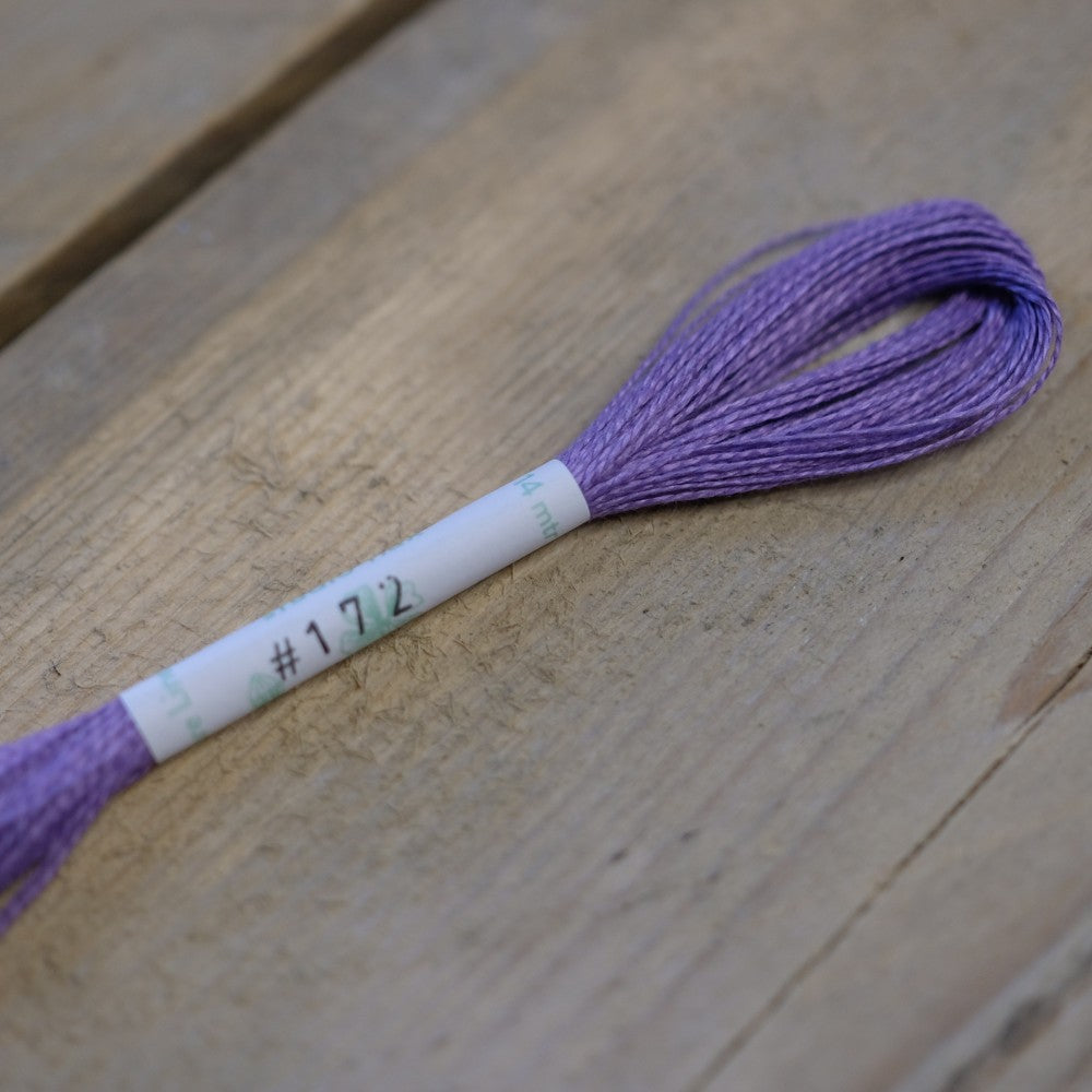 Studio Flax Linen Thread 14m skein - pinks and purples