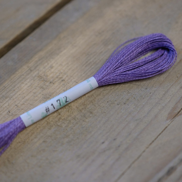 Studio Flax Linen Thread 14m skein - pinks and purples