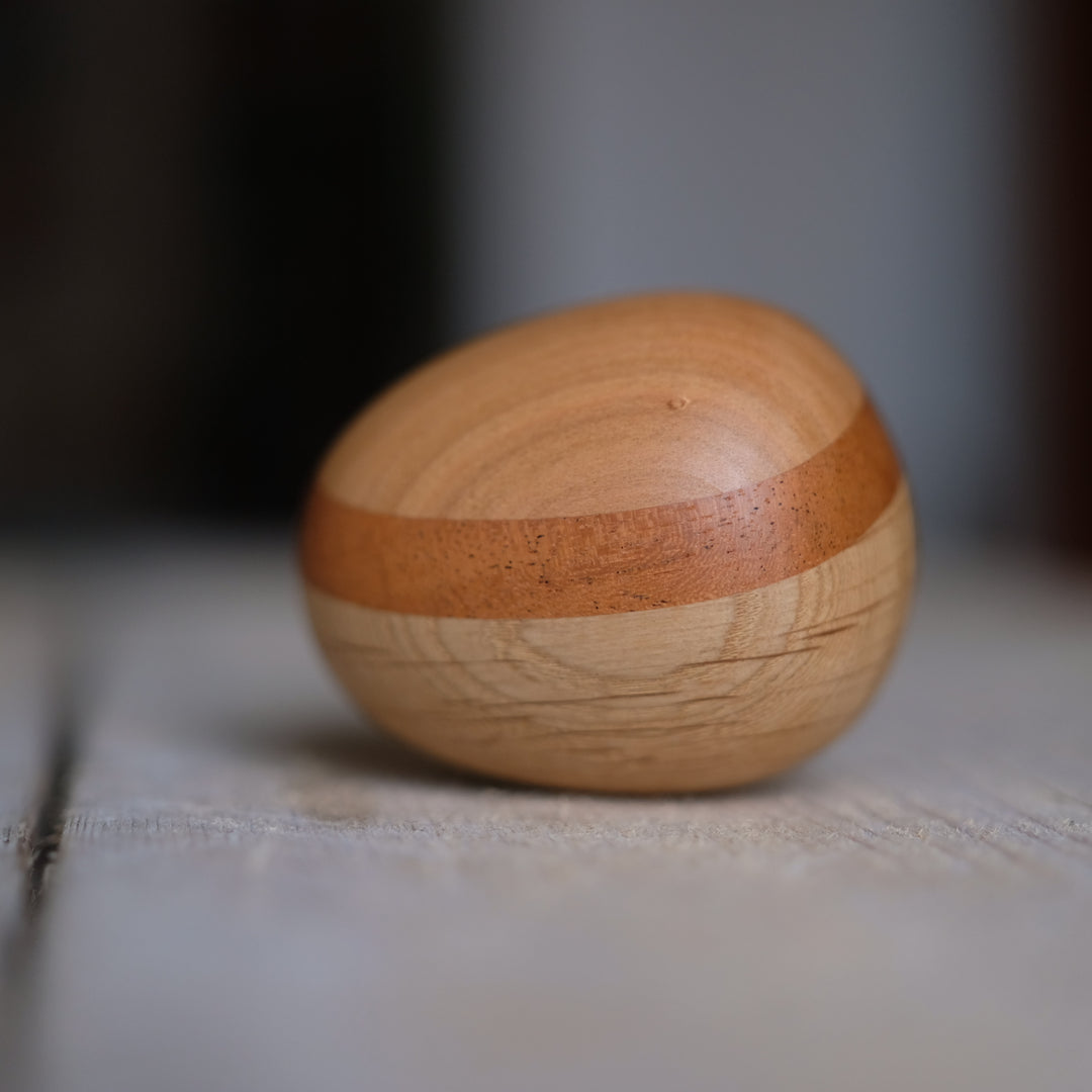 Half Stripe Wooden Darning Egg by Do-Well Design