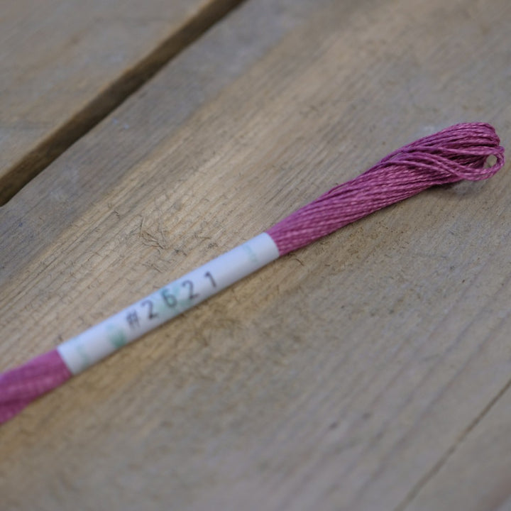 Studio Flax Linen Thread 14m skein - pinks and purples