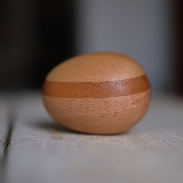 Half Stripe Wooden Darning Egg by Do-Well Design