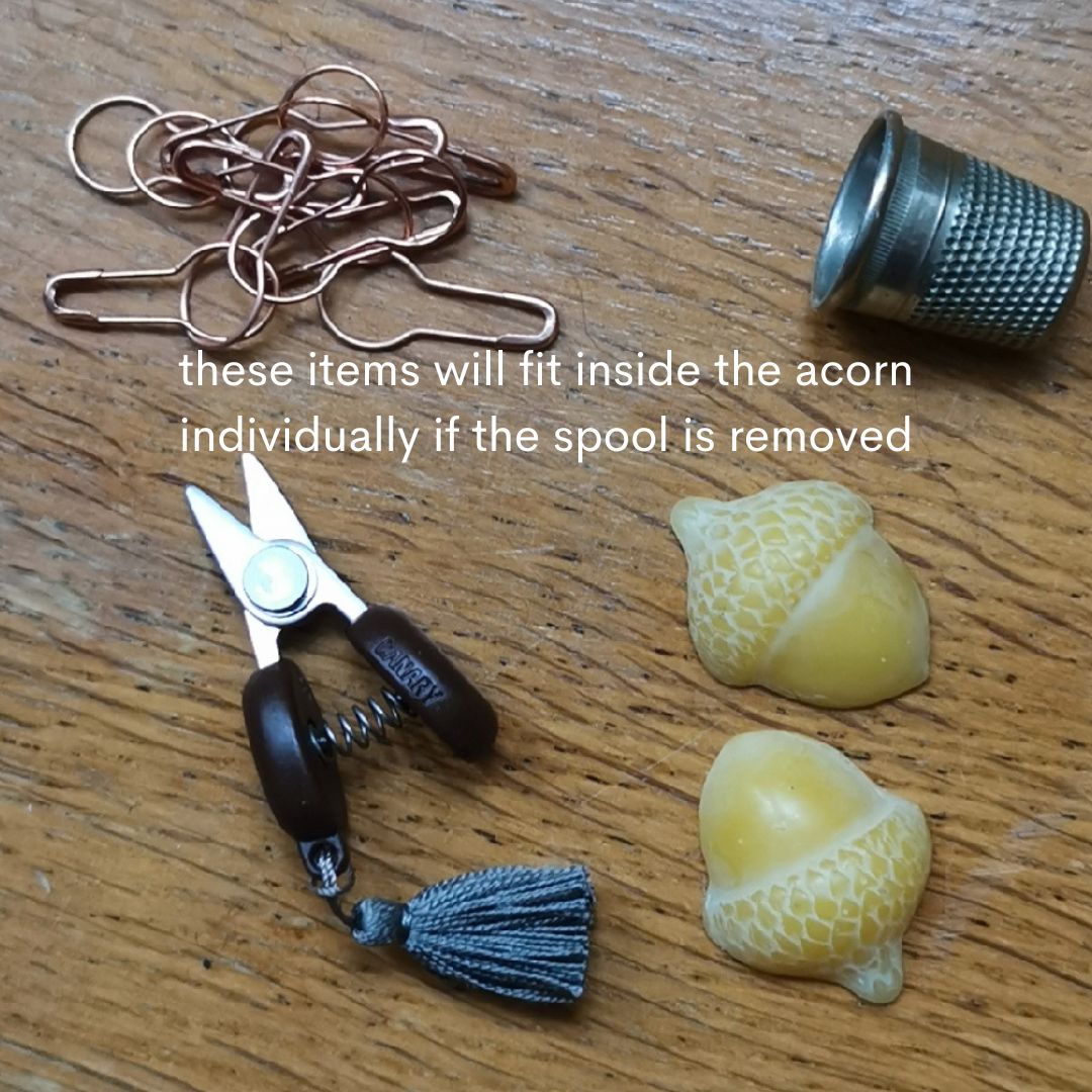 Wooden Acorn Sewing Etui