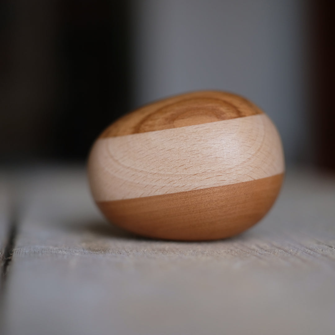 Half Stripe Wooden Darning Egg by Do-Well Design