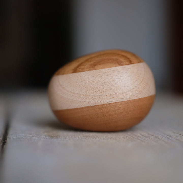 Half Stripe Wooden Darning Egg by Do-Well Design