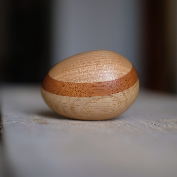 Half Stripe Wooden Darning Egg by Do-Well Design