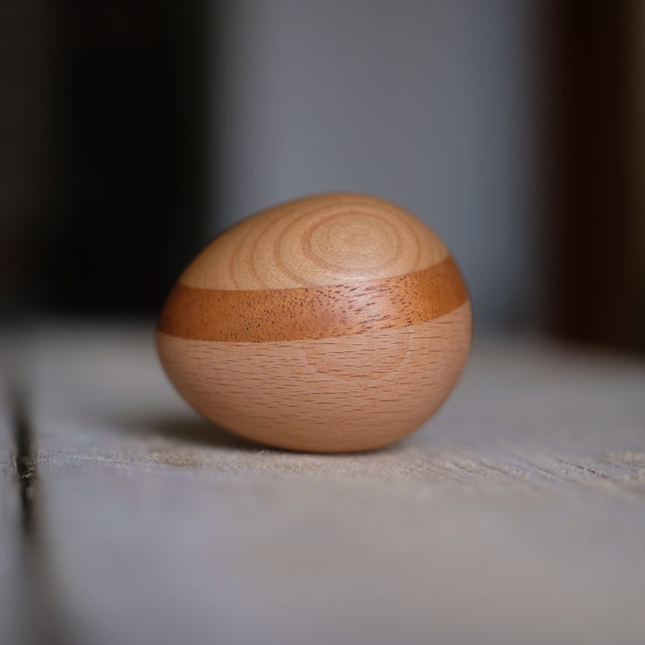 Half Stripe Wooden Darning Egg by Do-Well Design