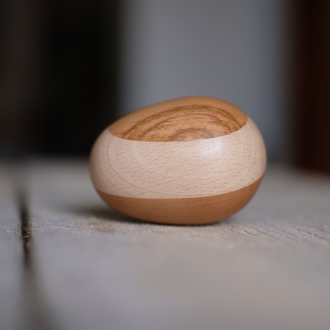 Half Stripe Wooden Darning Egg by Do-Well Design