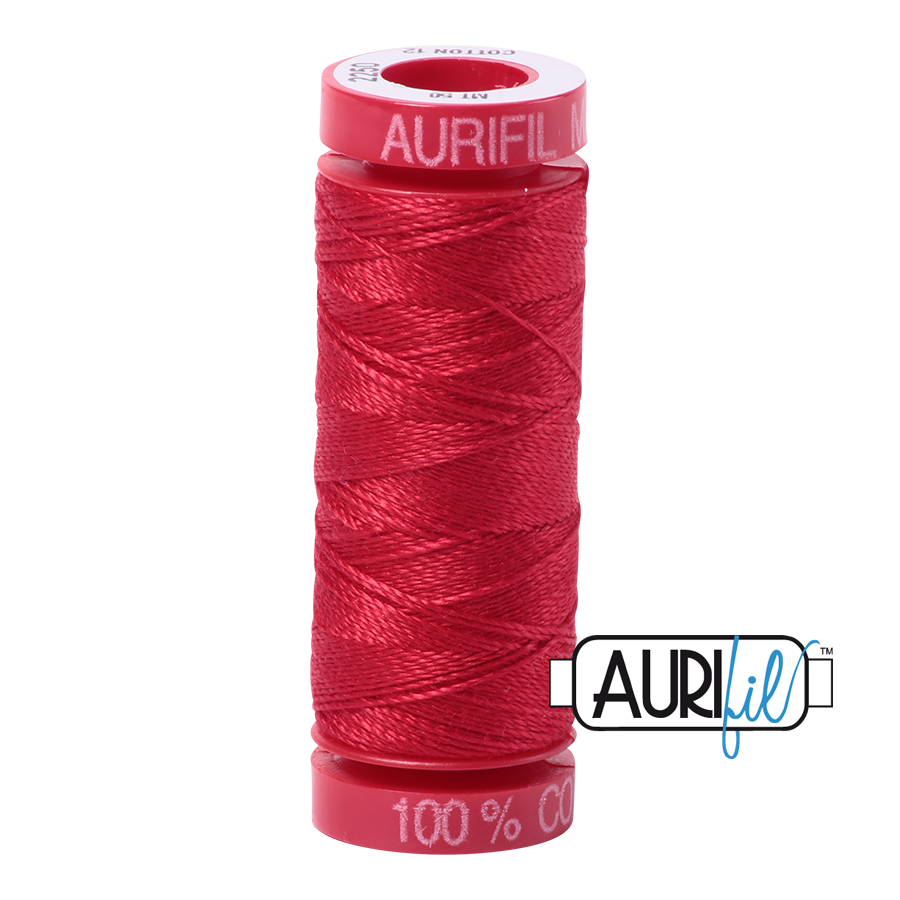 Aurifil 12wt - 50m small red spool