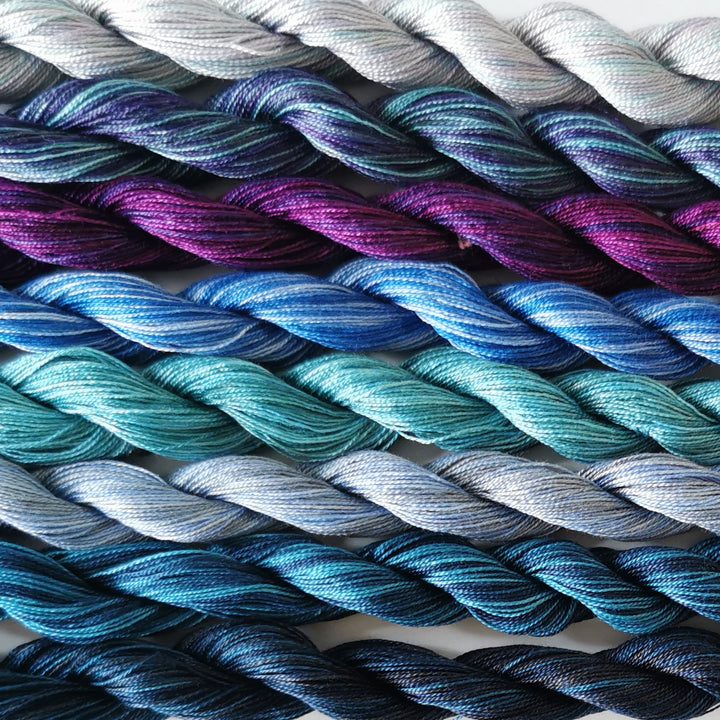 Paint Box Threads Variegated Skeins - Blues - Perle 12