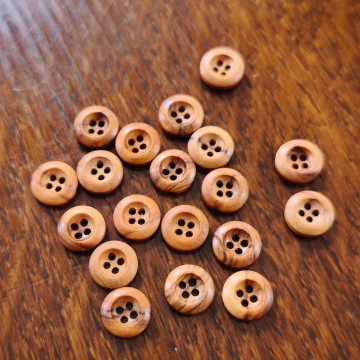 Wooden Button No. 3 - Natural 10mm