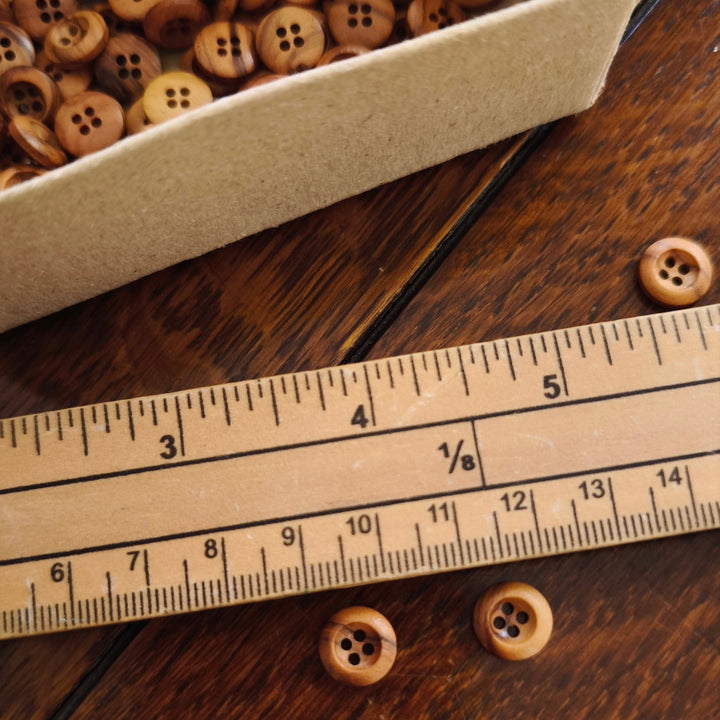 Wooden Button No. 3 - Natural 10mm