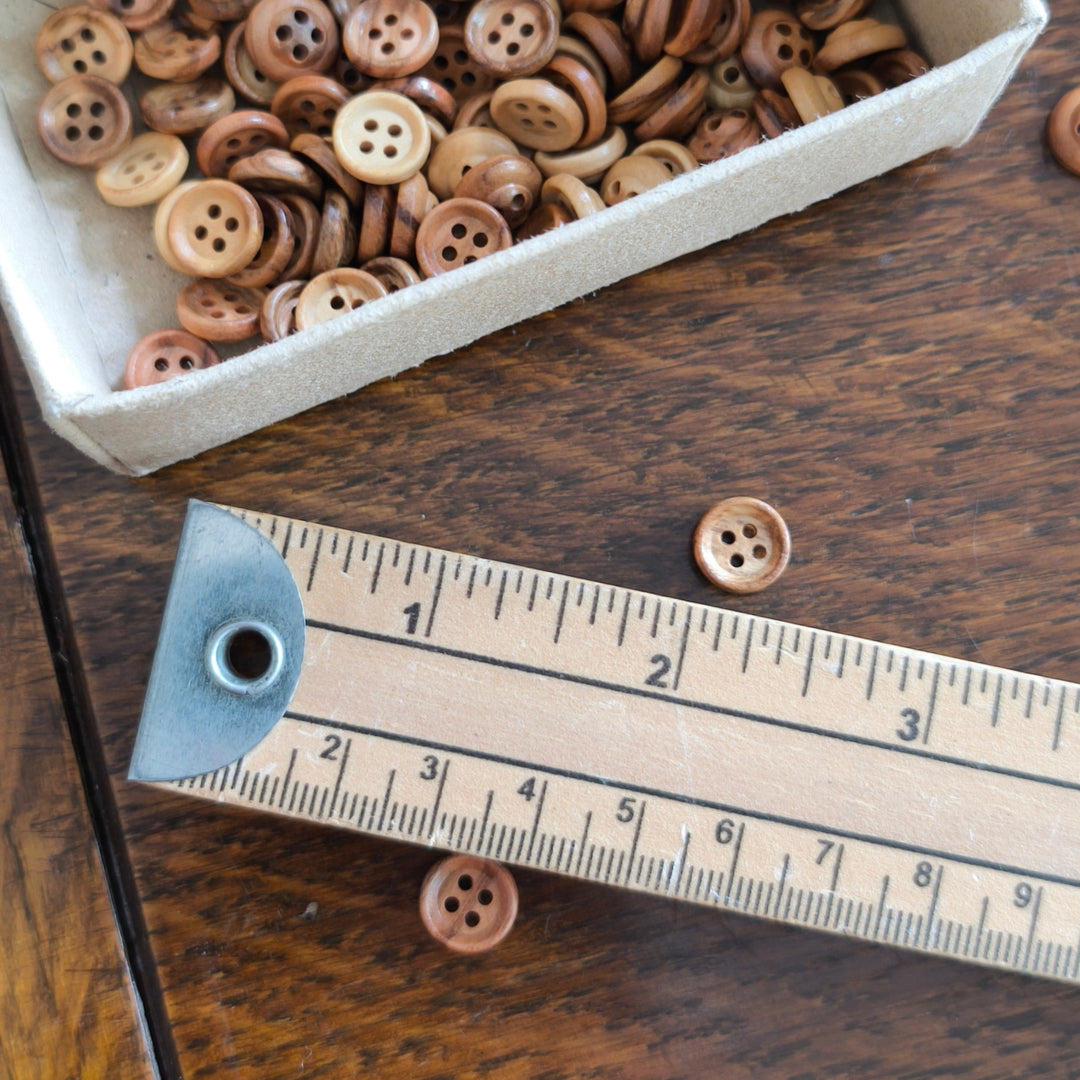 Wooden Button No.1 -  Natural 10mm