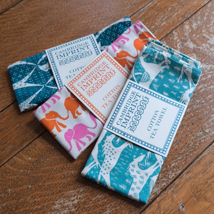 Cambridge Imprint Cotton Single Tea Towel