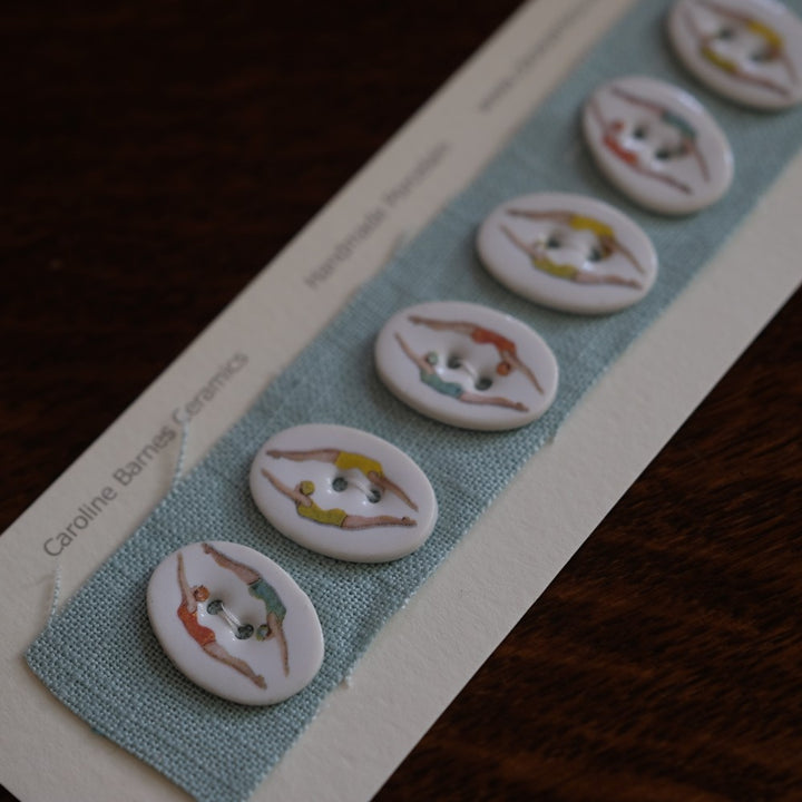 Ceramic Swimmer Button Sets