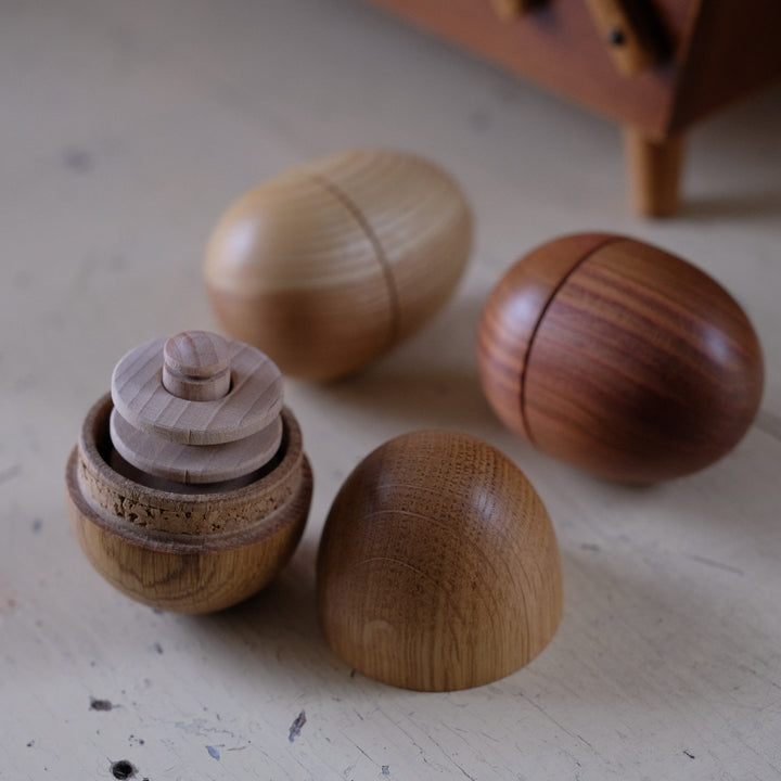 Wooden Egg Sewing Etui