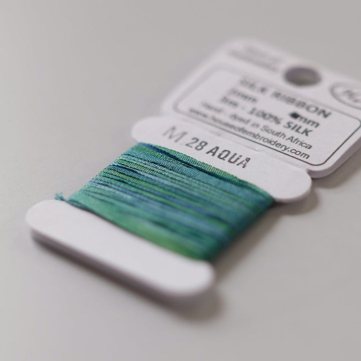 House of Embroidery Silk Ribbon 2mm - 3m card