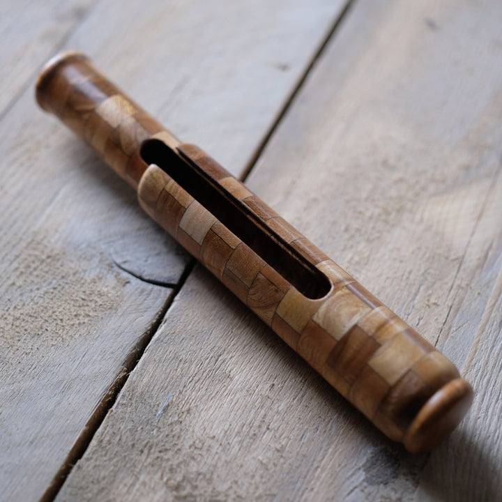 Wooden knitting case for double pointed needles