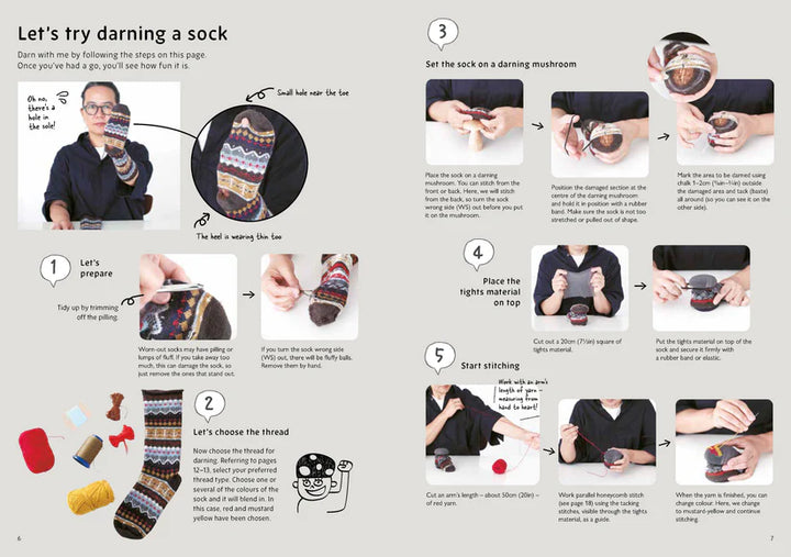 Darning Socks - Innovative Repair Techniques by Hikaru Noguchi