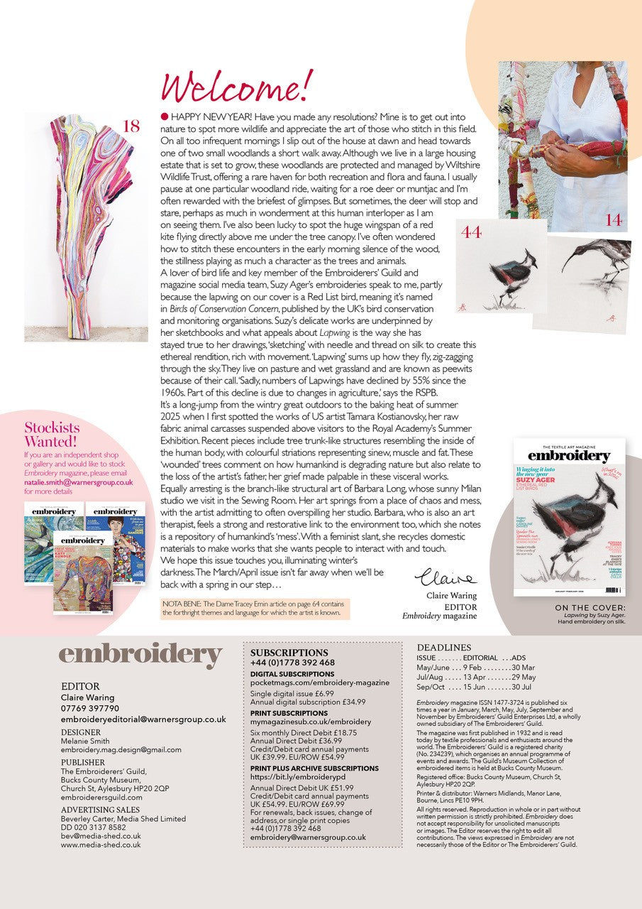 Embroidery Magazine Jan/Feb 2026