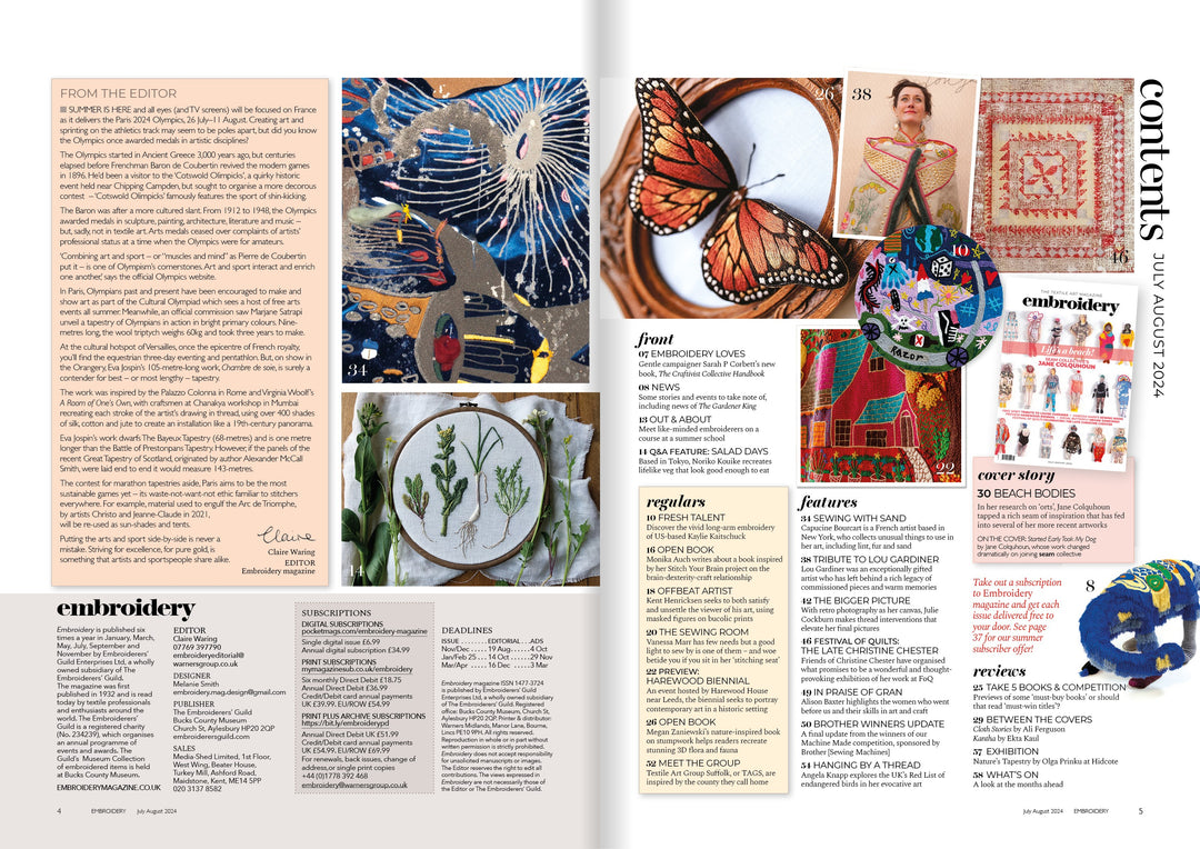 Embroidery Magazine July/August 2024