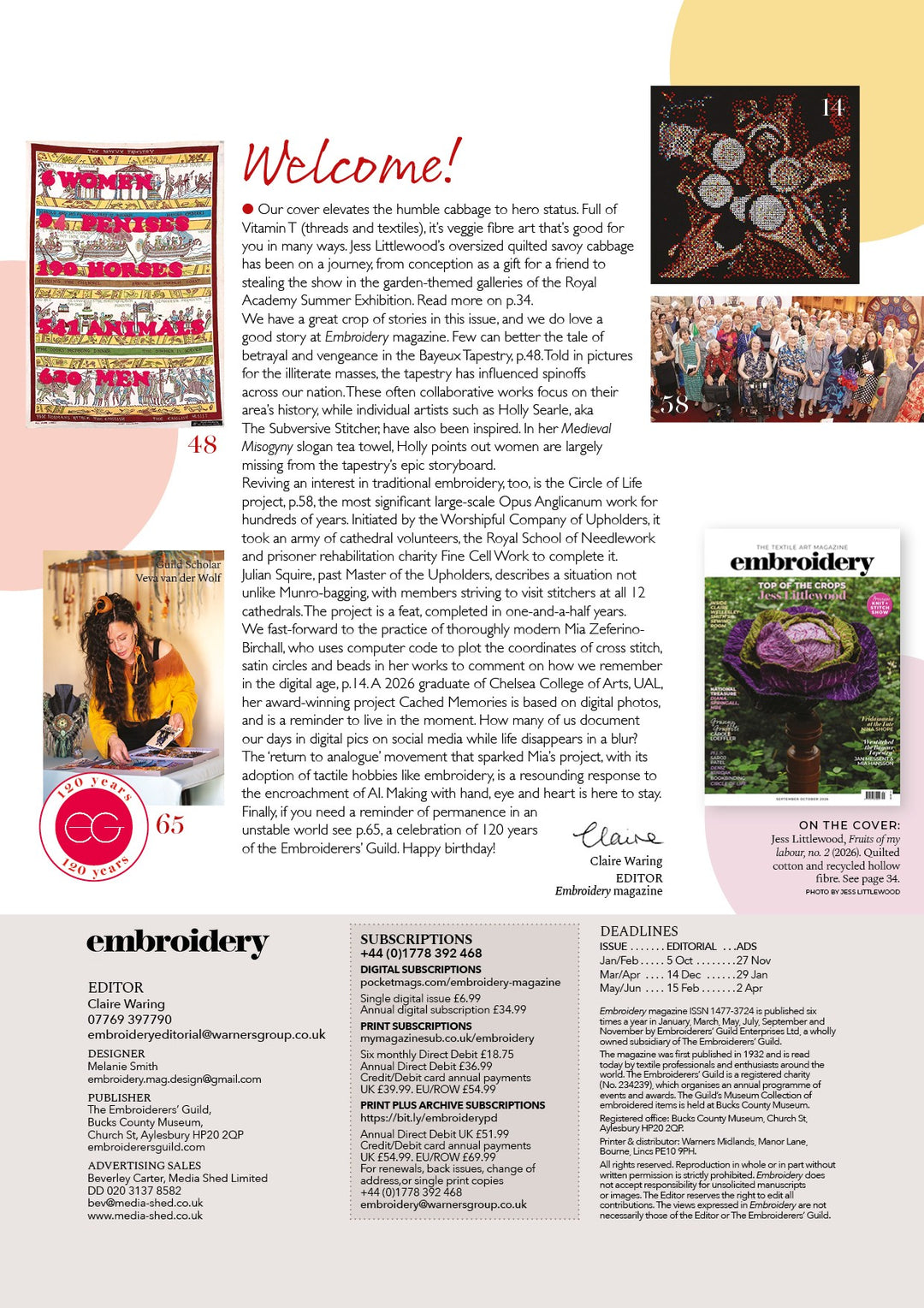 Embroidery Magazine Sept/Oct 2026